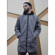 Вітрівка-бомбер Custom Wear Long двостороння чорна з сірим