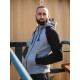Зіпер Custom Wear без начосу сірий з чорним рукавом