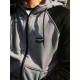 Зіпер Custom Wear без начосу сірий з чорним рукавом