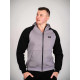 Зіпер Custom Wear з начосом сірий з чорним рукавом
