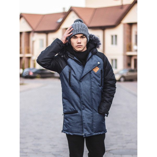 Парка Custom Wear Long Winter, Navy/Black