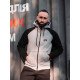 Зіпер Custom Wear з начосом сірий з чорним рукавом