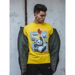 Світшот без начосу Custom Wear Criminal Panda жовтий
