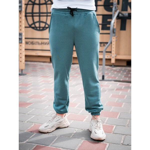 Штани спортивні оверсайз Custom Wear аквамарин