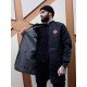 Вітрівка-бомбер Custom Wear Long двостороння чорна з сірим
