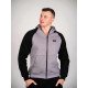 Зіпер Custom Wear з начосом сірий з чорним рукавом
